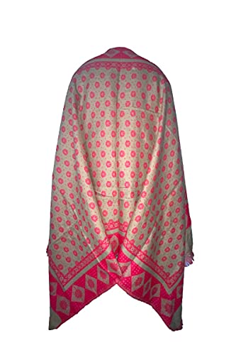 Tibetan Meditation Shawl 100% Yak Wool Handloom Thickened Geometric Open Shawl Cloak Scarf for Tourism Ethnic Wind in Tibet Keeping Warm in Autumn 0429