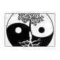 Tree of Life Yin and Yang Super Soft Flannel Area Rug - Multi-Use Floor Mat for Bedroom, Yoga Corner & Play Spaces - size: 36"x24"