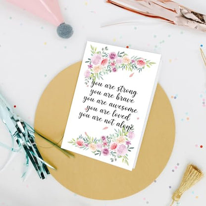 Thinking Of You Card support card Cancer Uplifting Cards Encouragement for friend Surgery Cards Here for you gift grief loss in need - color: #9