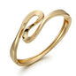 Minimalist Gold Bangle Bracelet, Polished Cuff Bracelets Stackable Birthday Gift for Women - color: Gold 2