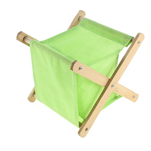 Ruilogod Wood Frame Fabric Foldable Tabletop Storage Box Pouch Bag Holder Green (id: 141 bd4 369 b7f a28