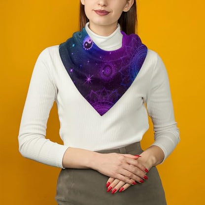 Women's Boho Head Scarf, Stylish Hair Wrap & Reusable Face Mask for Summer Outings - color: Style (409), size: 18"x18"