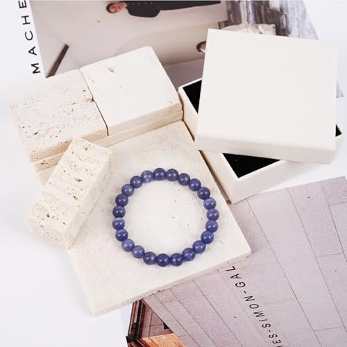 Natural Energy Healing Stone Charm Bracelet 8mm Natural Energy Healing Lava Rock Bracelet - Unisex - color: ZLY-Purple cat's eye