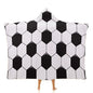 Soccer Ball White and Black Large Size Comfortable Hooded Blanket, Warm Blanket 60"x80" - color: Soccer Ball White and Black, size: 60"x80"