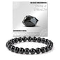 Crystal Beaded Bracelets for Women 4mm Clear Quartz Bead Handmade Gemstone Stretch Elastic Bracelet Natural Stone Crystal Healing Reiki Spiritual Jewelry Gifts - color: Black Obsidian, size: 8mm