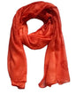 KVR Hindu Pooja Religious Cotton Indian prayer scarf with OM Krishna Ganesha Shiva Nataraja yoga spiritual auspicious prints - color: Orange-ganesha-2