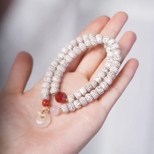 Natural Star Moon Bodhi Bracelet for Women Men Double-loop Winding Star Moon Bead Bracelet Meditatioon Healing Anxiety Relief Energy Buddha Bead Bracelets Birthday Gift - color: Bodhi 102