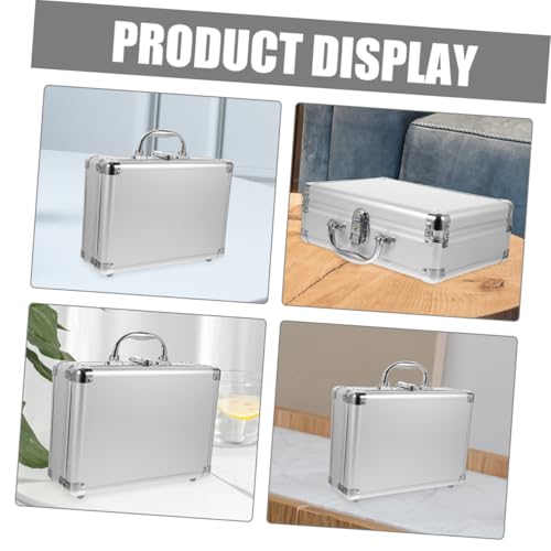 Portable Hard Case Aluminum Tool Storage Case Men's Metal Briefcase for Outdoor