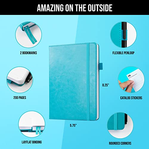Lined Journal Notebook for writing | Ruled 200 pages, 120gsm Thick Paper with Sticky Notes,pen loop, elastic band, leather hard cover | Scribbles That Matter A5 journals for writing, 5.75x8.2 inches