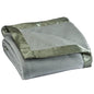 OakRidge Satin Fleece Blanket, Full/Queen, Twin or King Size – 100% Polyester Lightweight Fabric and Cozy Satin Binding Edges in Tightly Folding Travel Blanket, Sage - color: Sage, size: Full Queen