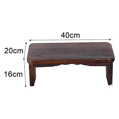 Solid Wood Folding Meditation Bench, Meditation Bench with One Kneeling Seat on The Floor for Deep Meditation, Folding Yoga Stool