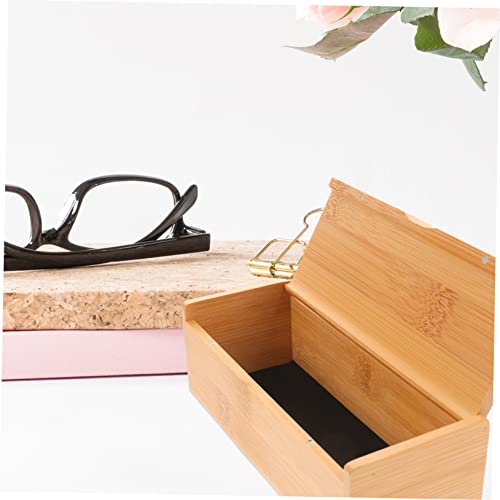 ULTECHNOVO Bamboo Storage Box with Lid Wooden Crafts Organizer for Jewelry and Keepsakes Bamboo Storage Solution for Home and Office