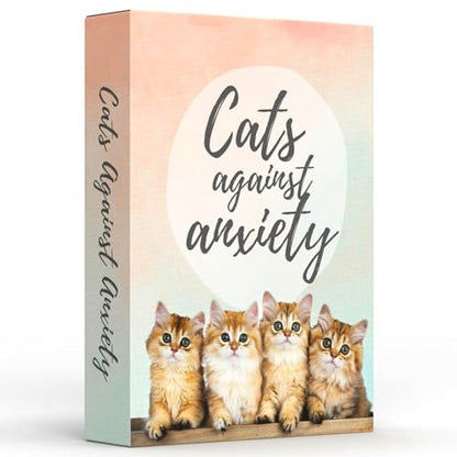 Cats Against Anxiety Cards - 50 Cards by Catchyourdreams for Self Esteem and Stress, Affirmations for Anxiety Emotions Cat Gifts for Women Men (Cats Against Anxiety) - style: Cats Against Anxiety