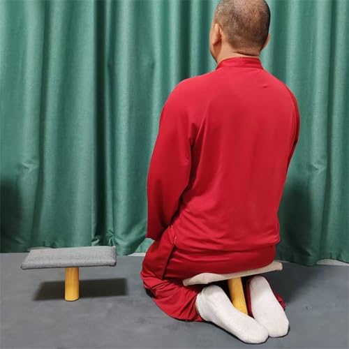 Meditation Bench,One-Legged Stool Sitting Posture Correction Kneeling Solid Wood, Edges for The Perfect Posture, Prayer Bench, Meditation Chair, Yoga Stool (bb)