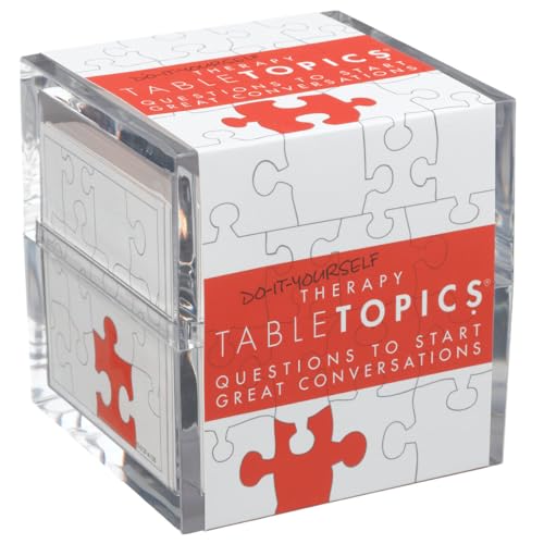 TableTopics Do-It-Yourself Therapy Question Card Game - 135 Entertaining Conversation Starter Cards for Adult Friends, Girls Night, Dinner Party, Getting to Know You Game