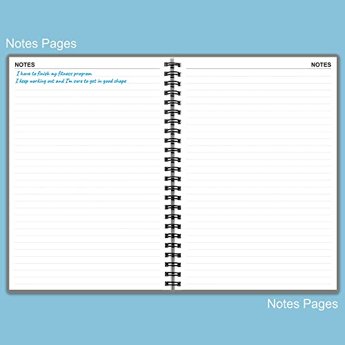 Fitness Planner for Women & Men - A5 Workout Log Book/Exercise Log to Track Weight Loss, Gym, Bodybuilding Progress - Daily Health & Wellness Journal, 5.8X8.25 In Workout Book - style: Grey