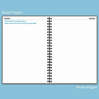 Fitness Planner for Women & Men - A5 Workout Log Book/Exercise Log to Track Weight Loss, Gym, Bodybuilding Progress - Daily Health & Wellness Journal, 5.8X8.25 In Workout Book - style: Grey