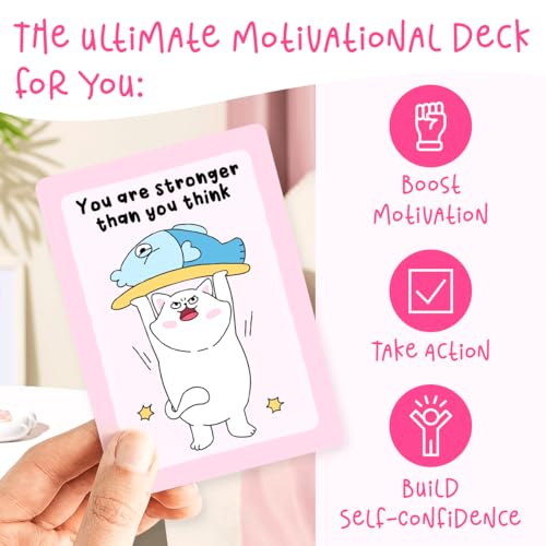 99FOX You are Pawsome Oracle Card Decks for Adults Teens Cat Inspiration Motivational Tabletop Game