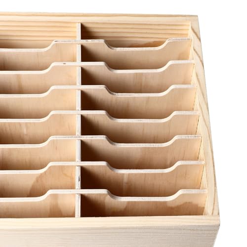 24 Grid Wooden Desktop Storage Box Mobile Phone Management Organizer Office Meeting Finishing Multi Rack Jewelry Storage Box Earrings Rings Necklace Display Case
