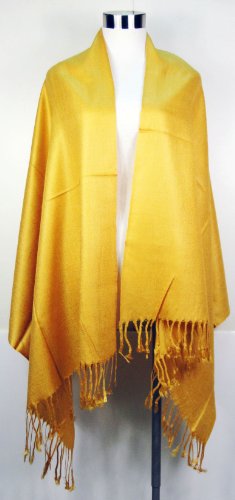 Tapp Collections™ Premium Pashmina Shawl Wrap Scarf - color: Golden Yellow