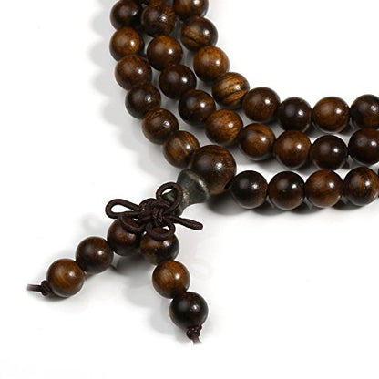 108 SandalWood Necklace/Bracelet Mala Prayer Bead Bracelet for Meditation Buddha Link Wristband