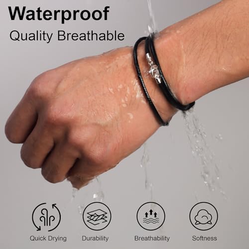 Leather Necklace for Men Women with Solid 925 Sterling Silver Lobster Clasp 3mm Black/Brown/LightBrown/Red Leather Necklace Cord 16/18/20/22/24/26/30 Inches - size: 22, style: Black Leather Cord Necklace 3mm