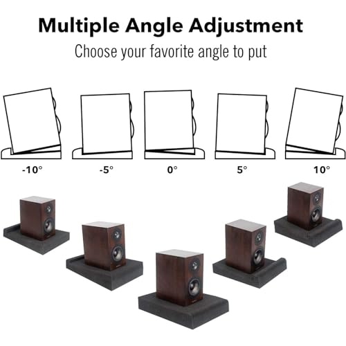 JBER 2 Pack Acoustic Isolation Pads, Studio Monitor Speaker Isolation Foam Pads, High Density Acoustic Foam Suitable for 6-8 Inch Speakers for Sound Improvement Prevent Vibrations (13 * 10.65 * 1.8")