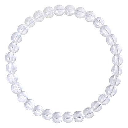 BRCbeads Gemstone Bracelets Natural Gemstone Birthstone Handmade Healing Power Crystal Beads Elastic Stretch 7.5 Inch Gift Box Unisex - color: Clear Quartz
