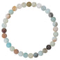 BRCbeads Gemstone Bracelets Natural Gemstone Birthstone Handmade Healing Power Crystal Beads Elastic Stretch 7.5 Inch Gift Box Unisex - color: Matte Amazonite