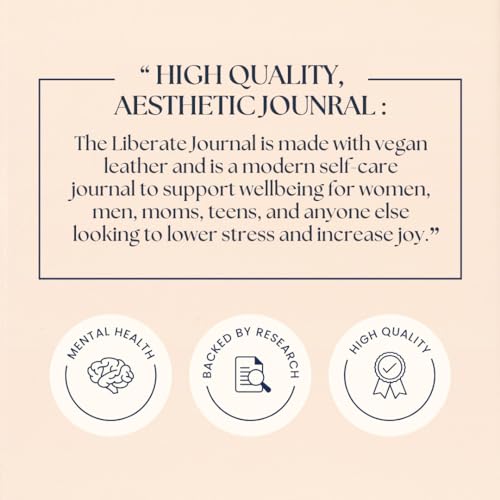 Liberate Daily Gratitude Journal – Guided Mental Fitness Journal for Self-Care, Reflection with Prompts – Undated, 90-Day, Daily Journal - As Seen on Shark Tank