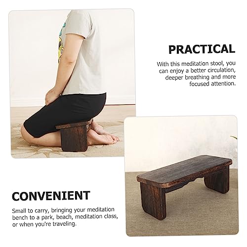 YARNOW Wooden Meditation Chair Zen Kneel Sit Stool Small Stool for Home Kneel Pad Suitable for Buddhist Practice