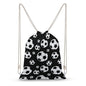Soccer Balls Football Portable Canvas Drawstring Backpack with Drawstring Pockets 35x50cm - color: Soccer Balls Football, size: 35x50cm