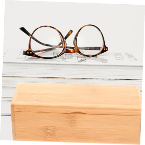 ABOOFAN 2pcs Bamboo Keepsake Storage Box with Lid Versatile Organizer for Jewelry Eyeglasses Crafts Sturdy Retro Design for Practical Use