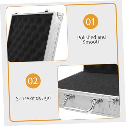 Portable Aluminum Alloy Tool Box with Sponge Lining Versatile Briefcase for Office Home Stylish Storage for Instruments Documents Lightweight Easy to Carry
