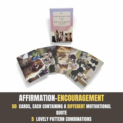 50 Daily Affirmation Cards,2025 New Affirmation Card Positive Thoughts and Self-Love Motivational Confidence Encouragement Cards (Affirmation-Encouragement)