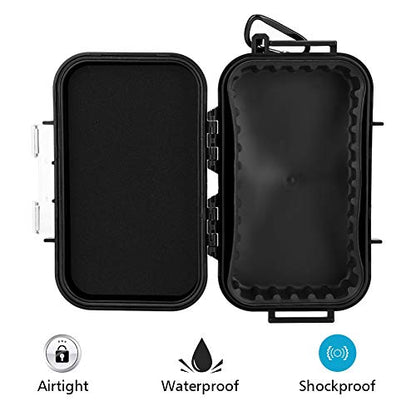 Alomejor Storage Case Shockproof Airtight Carry Box Container for Outdoor Survival(Black)