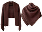 Shawl Wraps Women Fashion Knitted Shawls and Wraps Cardigan Cape Crochet Winter Shoulder Top Sweater Shawl Scarf - color: A Dark Coffee