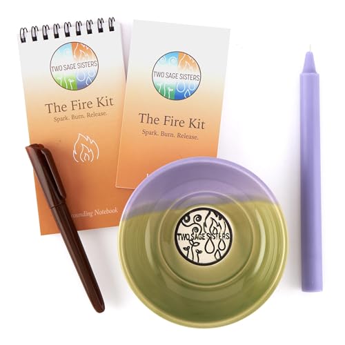 The Fire Kit - Burn Negative Thoughts for Stress Relief and Healing - Give the Gift of Peace of Mind - Self Care Kit By Two Sage Sisters