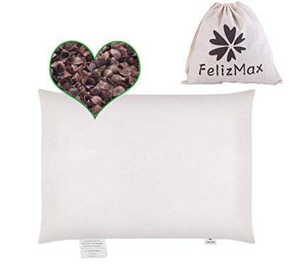 Organic Buckwheat Pillow for Sleeping, 100% Natural Premium buckwheat hulls, Organic Cotton Cover for Cool Sleep, Neck Support for Back and Side Sleepers, Buckwheat Pillow Refill-Travel Size(15” x 9”) - style: Travel Size (15 Inchx9 Inch)