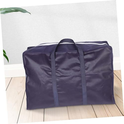 Toyvian Large Capacity Quilt Storage Bag Woven Fabric Sundry Moving Bag Handles