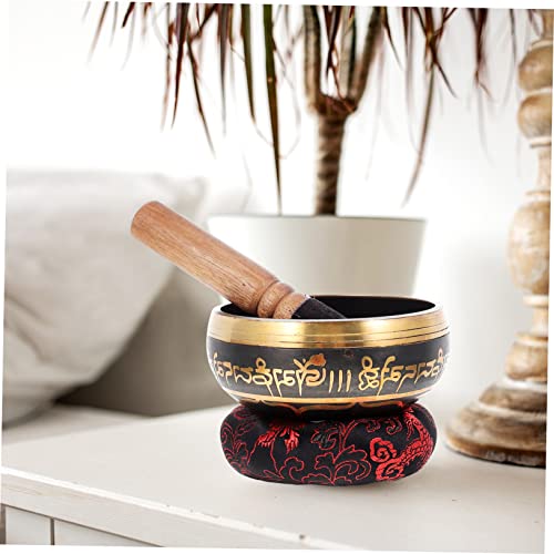 Hand Making Singing Bowl 3 Piece Singing Bowl Set Meditation Bell for Healers Students Random Color