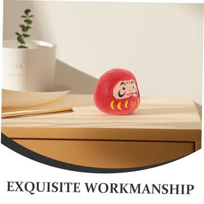 Unique Miniature Statue Decorative Wooden Bodhidharma Artistic Appeal Multifunctional Home Decor Retro Style