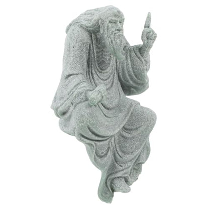 Hemoton Decorative Buddha Figurine Sandstone Craft for Zen Garden Tranquil Monk Statue for Home Decor and Fish Tank Unique Miniature Bonsai Ornament