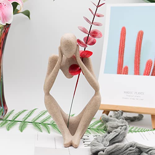 Thinker Statues And Sculptures, Sandstone Resin Thinker Statue Ornaments, Abstract Style Sculptures, Housewarming Gifts, Housewarming Decorations, Living Room Dining Desk Decorations(Middle, Small) - color: Focus, size: Small