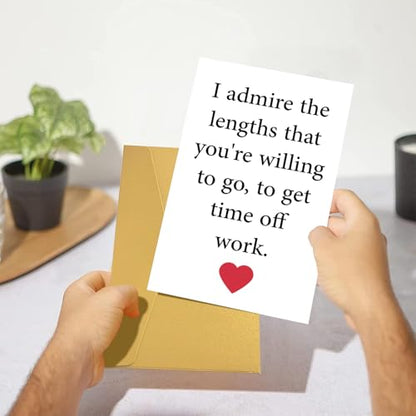Funny Get Well Soon Card for Colleague, Friend, Brother, Sister, or anyone else, Encouragement Card, Think Of You Gift for Women Men - color: #3