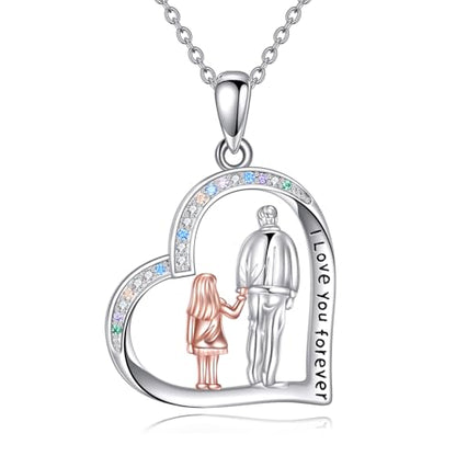 YFN Daughter Gifts from Dad 925 Sterling Silver Daughters Heart Necklace Birthday Christmas - color: Silver-Daughter Necklace Jewelry