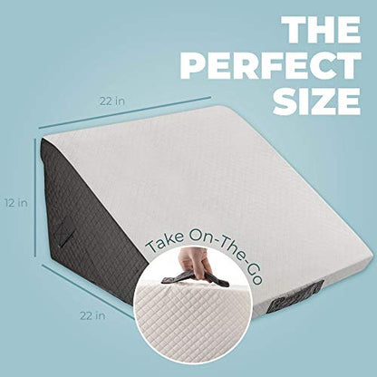 Kolbs Bed Wedge Pillow for Sleep Apnea, FSA Eligible Acid Reflux, and Back Pain Relief, with Chic Jacquard Cover - Headboard Wedges for Sleeping (Adjustable Height Wedge) - size: Adjustable Height Wedge