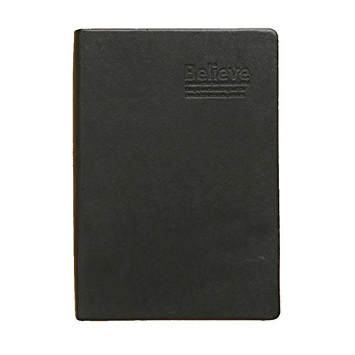 RUIXIA Blank Page A5 Notebook Super Thick 240 Sheets Sketch Book with PU Leather Cover 100GSM Paper Notepad No Lines Journal Drawing Memo Writing Pad Diary for Study Working Travelling, Black Gold - color: Black with Gold Edge