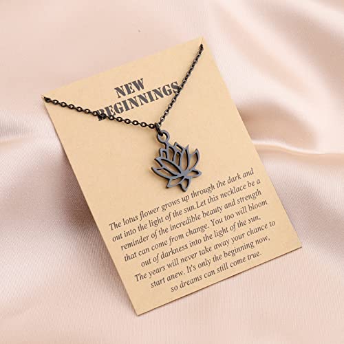 bobauna Yoga Flower Yoga Symbol Pendant Necklace Yoga Jewelry