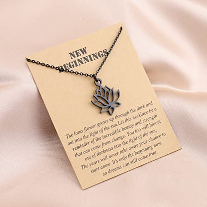 bobauna Yoga Flower Yoga Symbol Pendant Necklace Yoga Jewelry